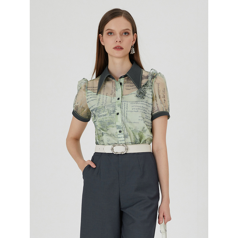 【九月】莱芙艾迪儿短袖上衣1E2C31177