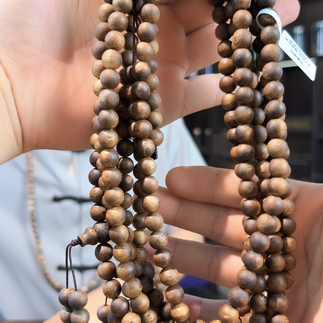 手串沉香08多圈白棋台风料多样性发一条