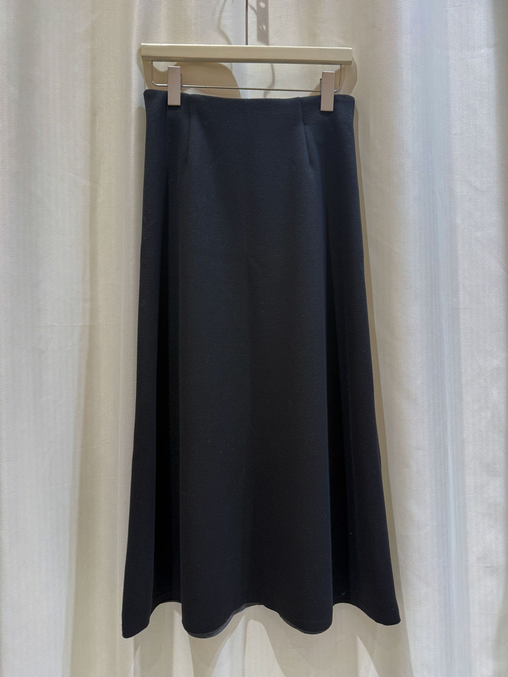 含绵羊毛毛呢松紧腰显瘦小A字飘逸紧实半身裙气质百搭中长款秋冬