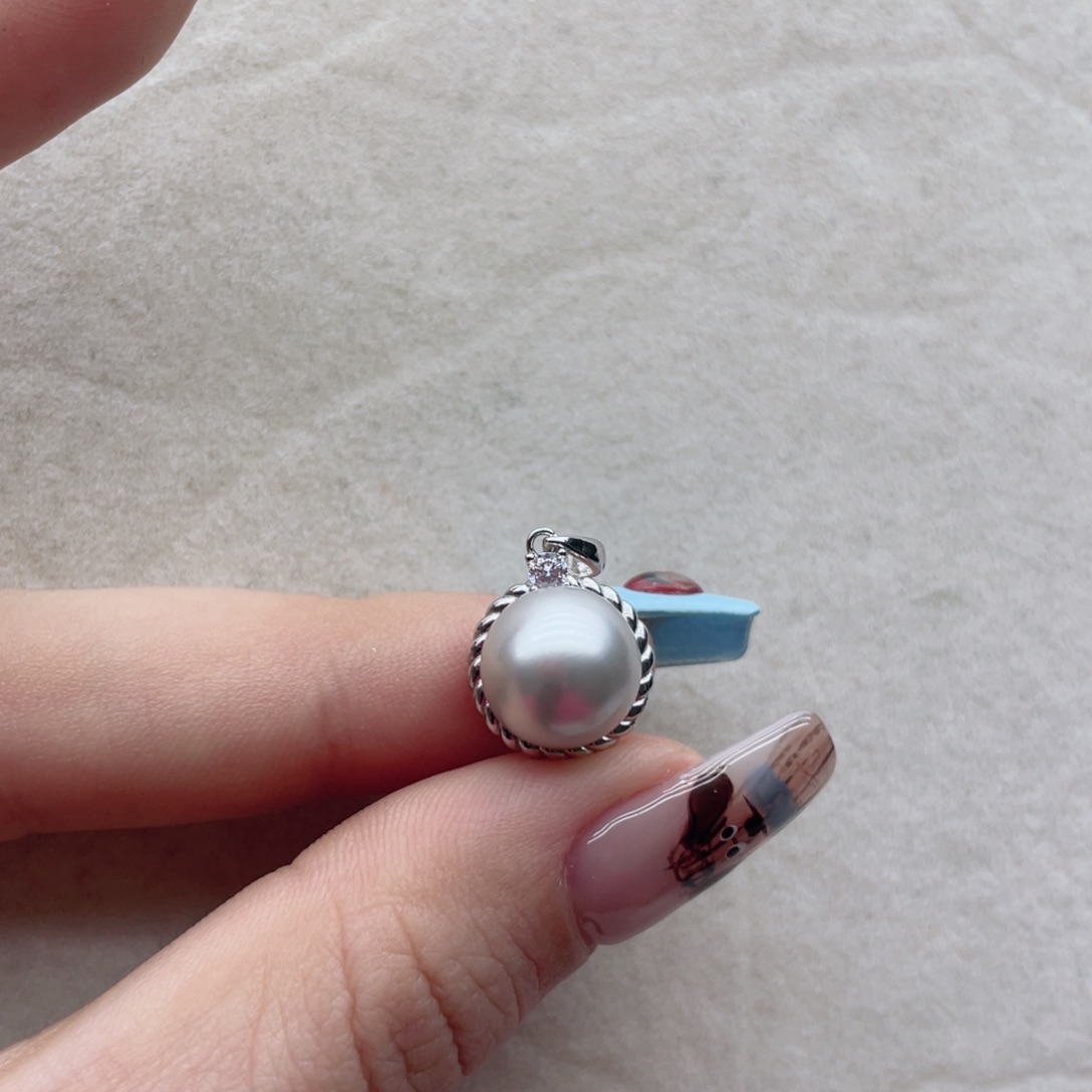 海水珍珠颈饰银S925镶嵌A38