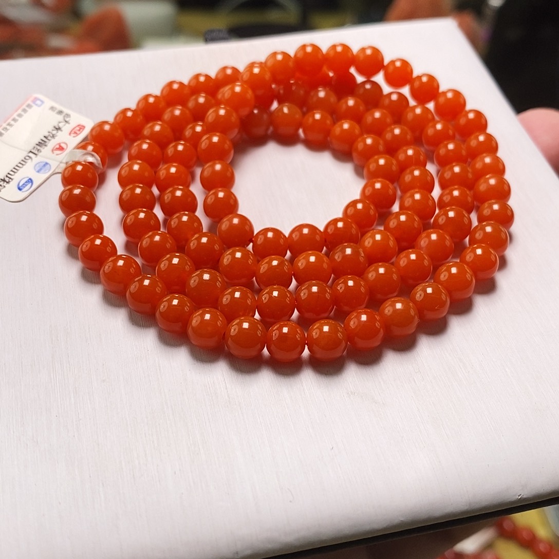 南红玛瑙未镶嵌手链