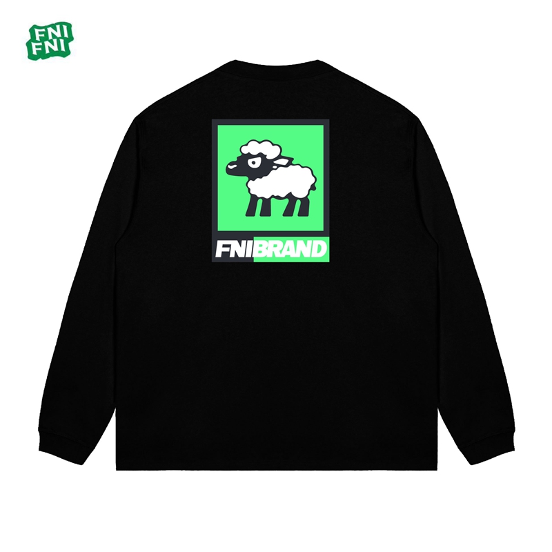FNI绿标（小绵羊AB面）重磅纯棉长袖男女款美式t恤复古秋冬新款胶浆