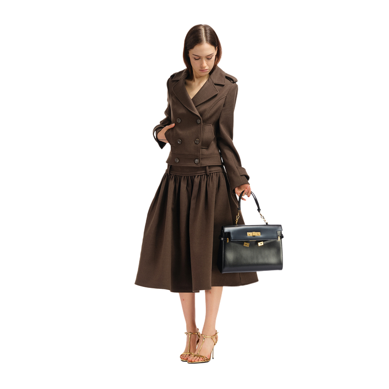 Two little guys*古早感慵懒呢子廓形蓬蓬裙