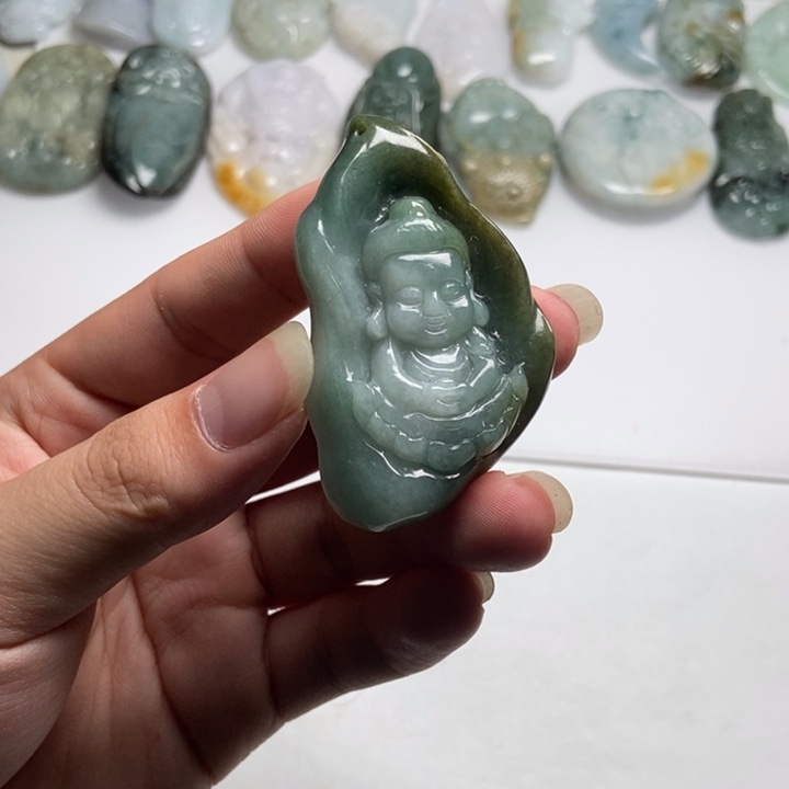 翡翠未镶嵌颈饰宝宝佛22