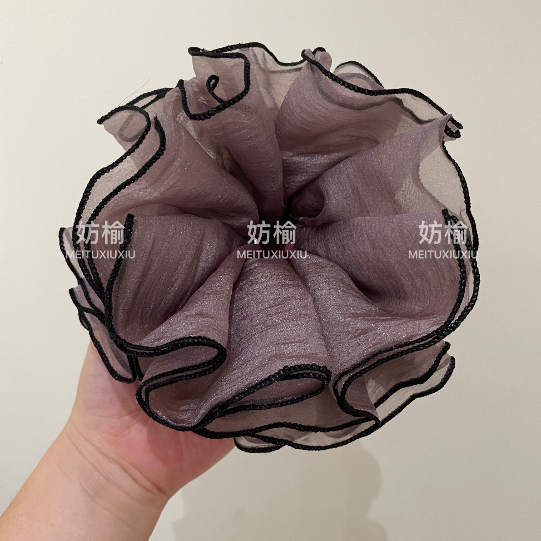 CQ001超仙芭蕾风发饰~欧根纱超大发圈发绳皮筋丸子头饰气质大肠圈