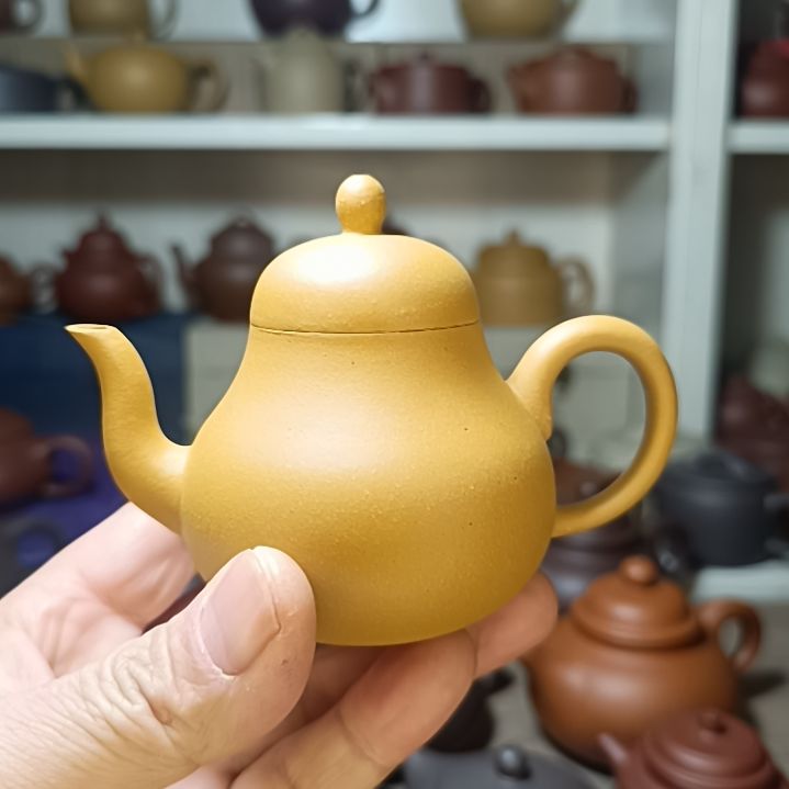 紫砂茶壶原矿黄金段泥思婷150cc内推半手工