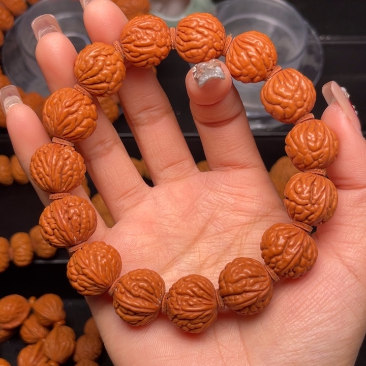 桃核手串17尺寸红魔荔枝（25号链接）