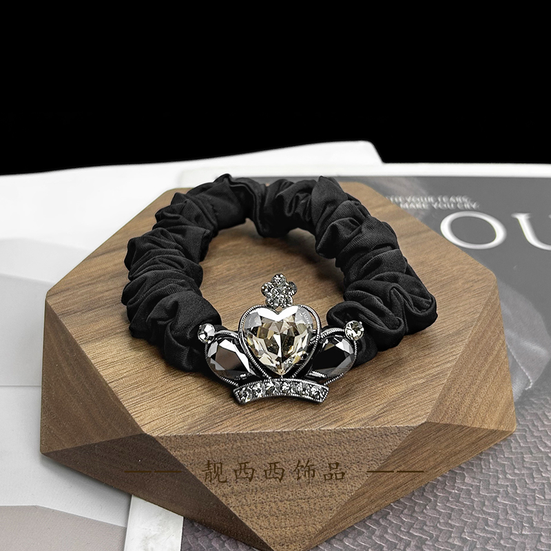 【LXX靓西西】533 复古皇冠精致轻职风高弹力面膜发圈