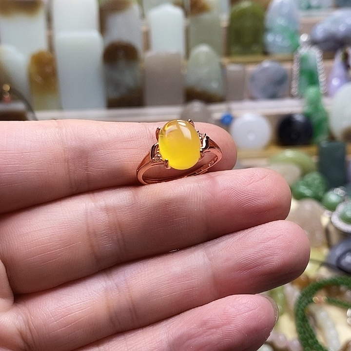 蜜蜡未镶嵌戒指蜜蜡