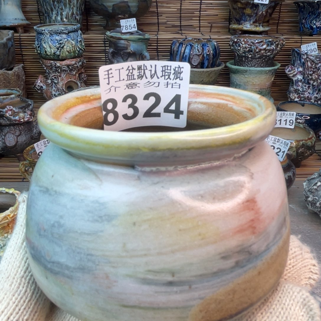 手工花盆默认瑕疵完美者勿拍