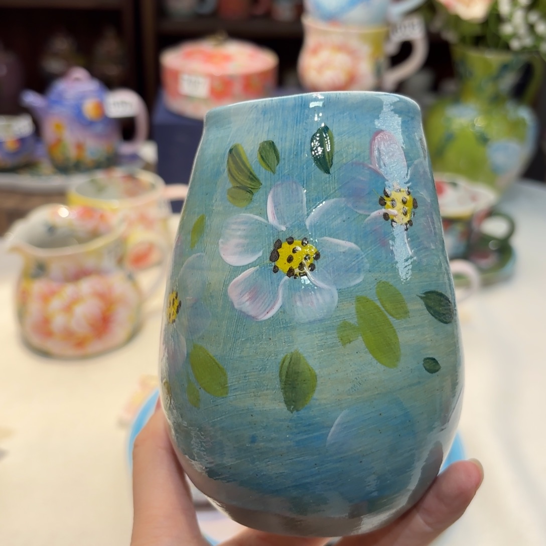 景德镇手绘高温釉下彩陶瓷茶具