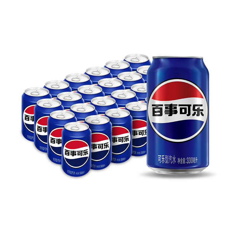 Pepsi-Cola/百事可乐330ml*24罐易拉罐装汽水听装解渴碳酸饮料