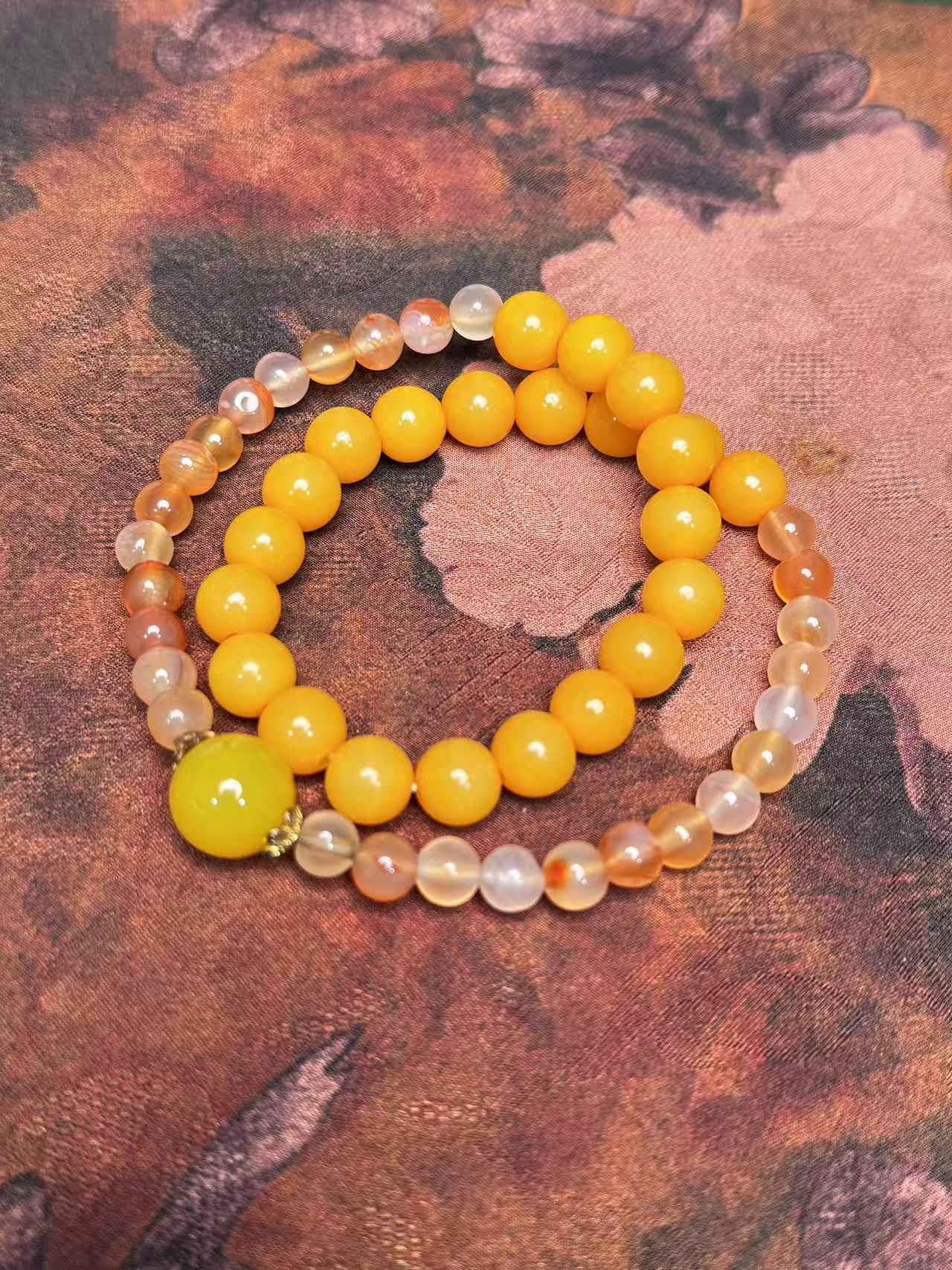 S0806-双圈黄菩提手串