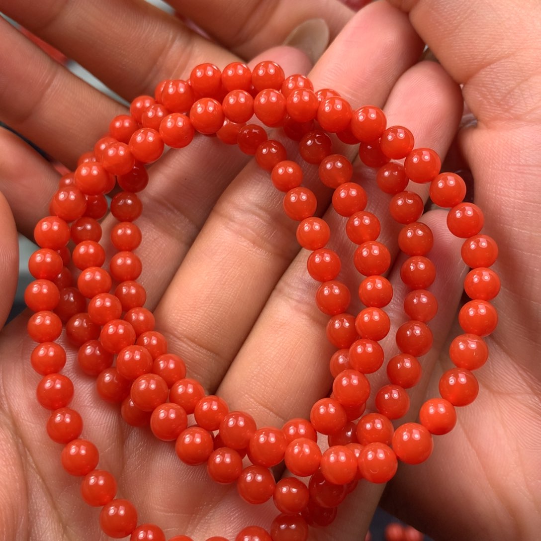 南红玛瑙手串未镶嵌