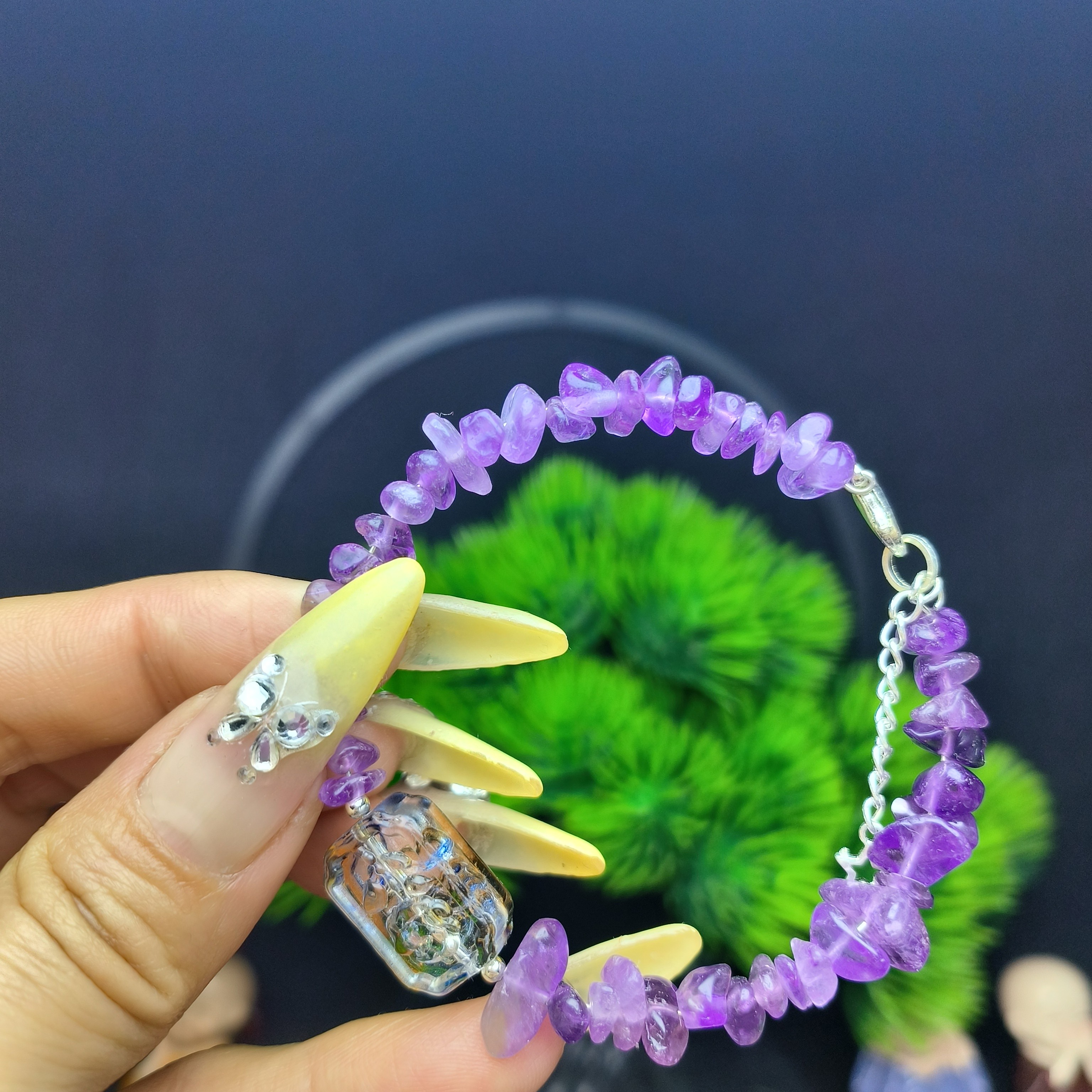 小碎石女款紫水晶DIY时尚百搭手串