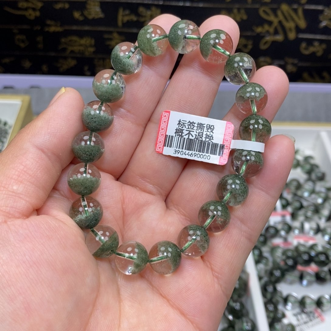 水晶绿幽灵手串未镶嵌7***x