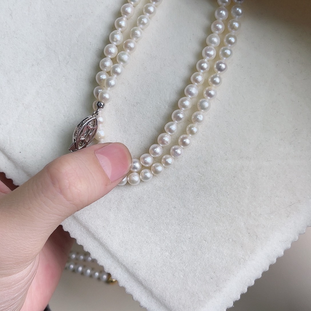 淡水珍珠银S925镶嵌天然珍珠