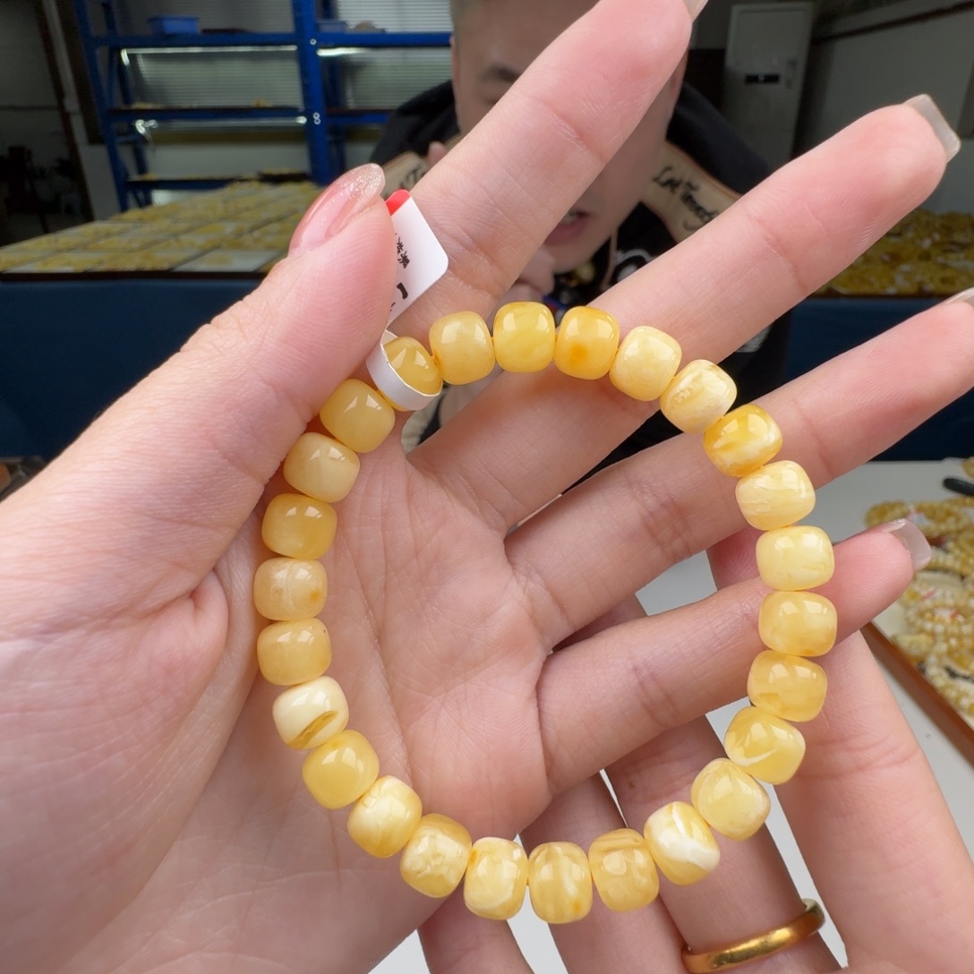 琥珀未镶嵌手链蜜蜡手串