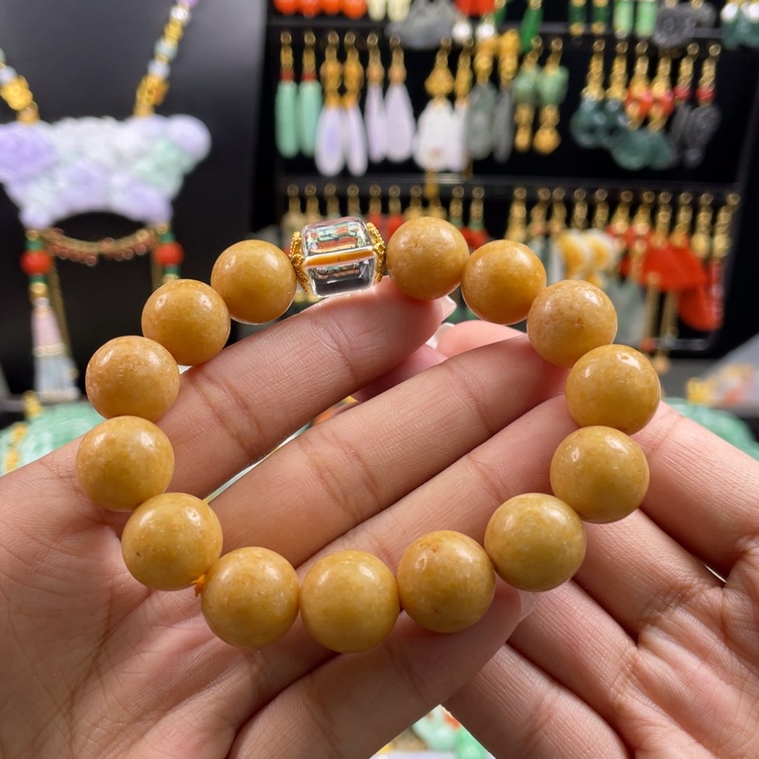 翡翠手串未镶嵌代编织