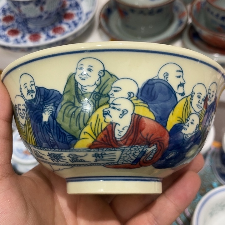 陶摆件景德镇陶瓷主人杯123