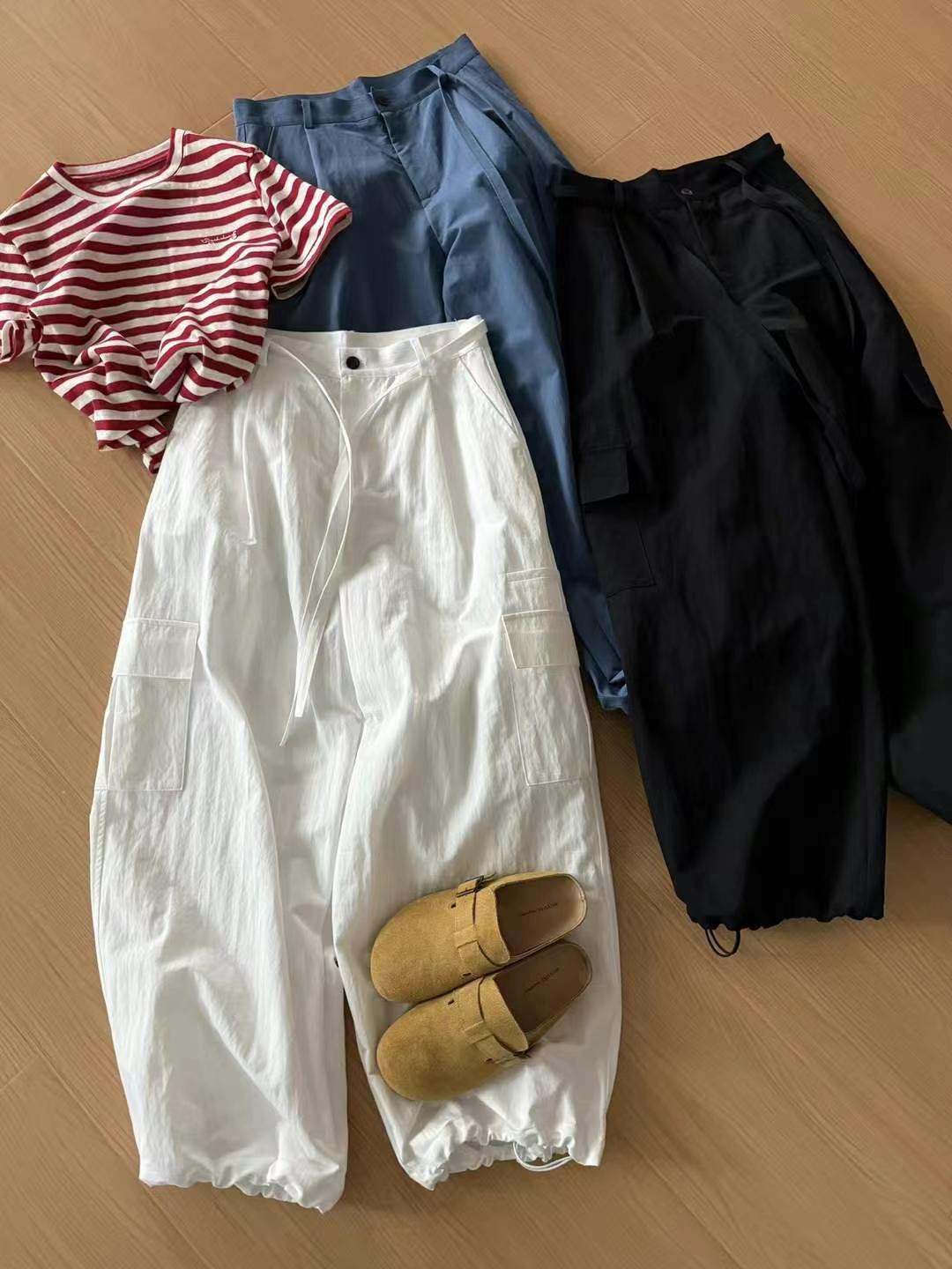 金子家春款上新 韩代工装裤 裤脚可抽绳 不支持7天无理由退换