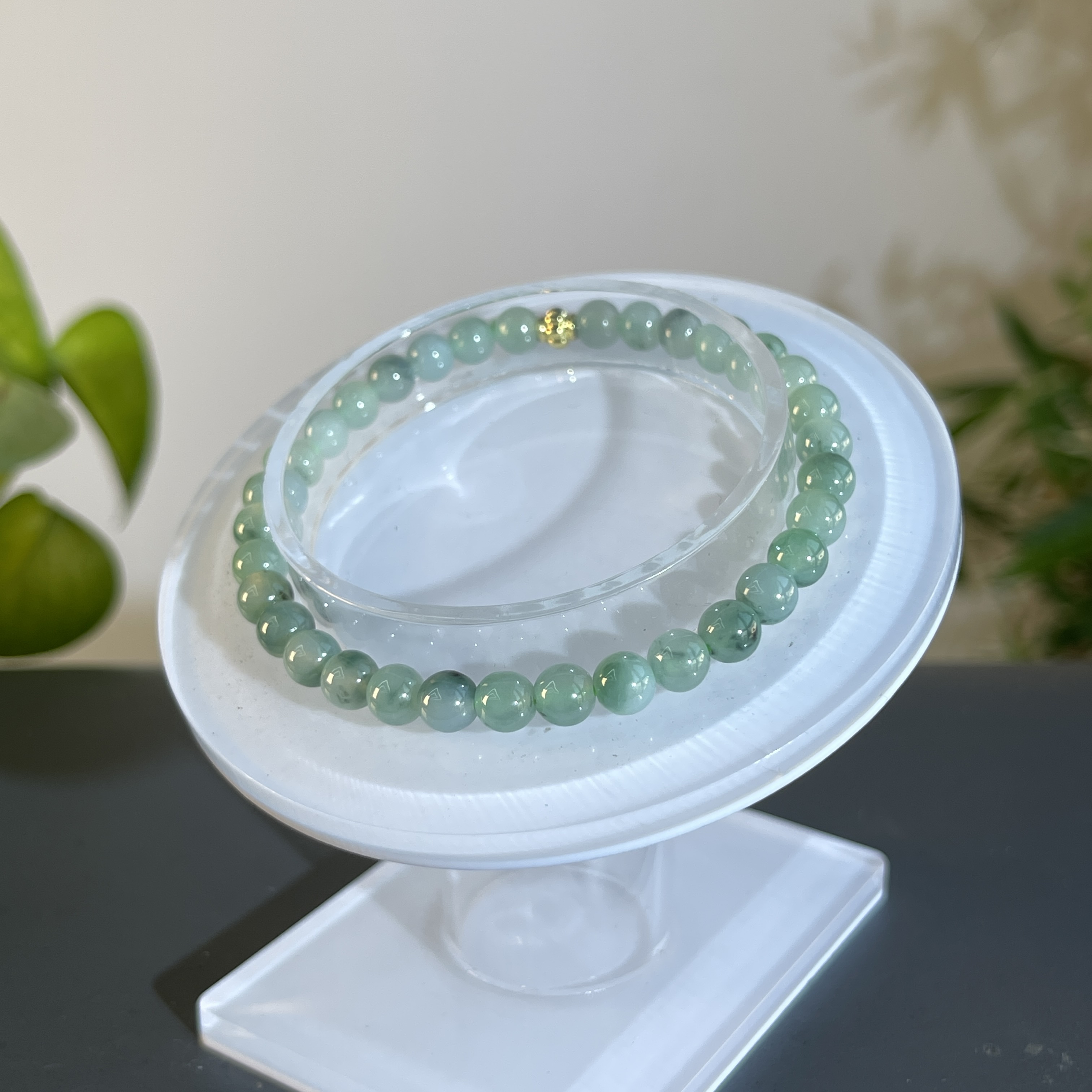 JCB13-26   天然缅甸A货翡翠   翡翠手串（含配饰）