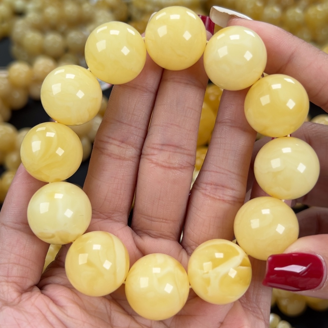 琥珀未镶嵌手链50.3克