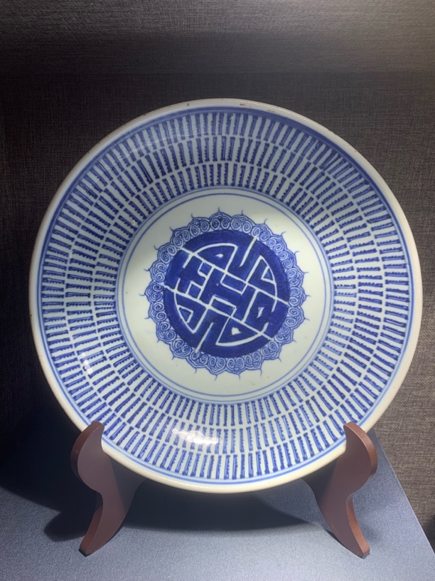 陶瓷当代仿古艺术品青花大盘