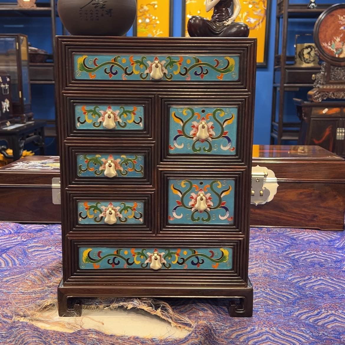 【闪购商品】红酸枝木类成套家具茶柜