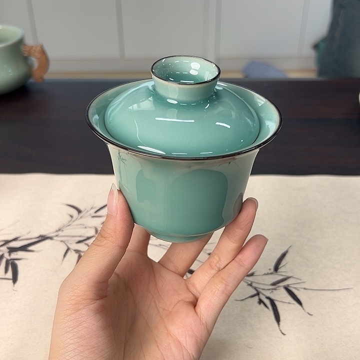 龙泉云间青瓷小米茶器