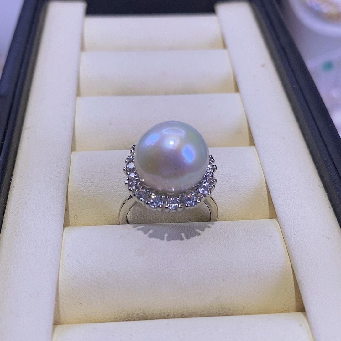 戒指合金淡水珍珠