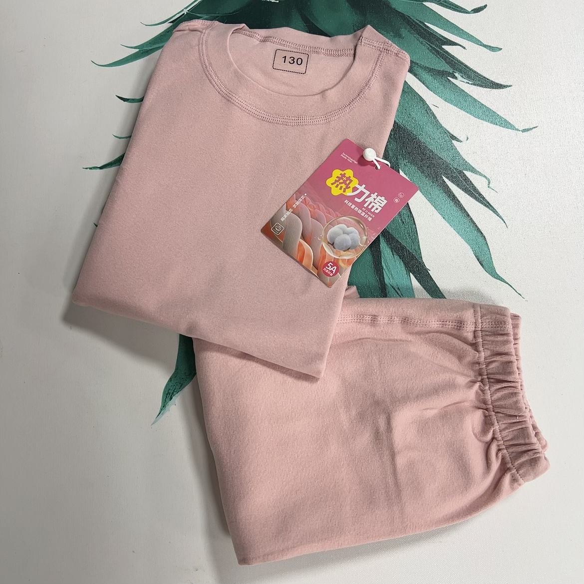 大庆仓货号Y2289圆领粉色3T磨毛拉架套装