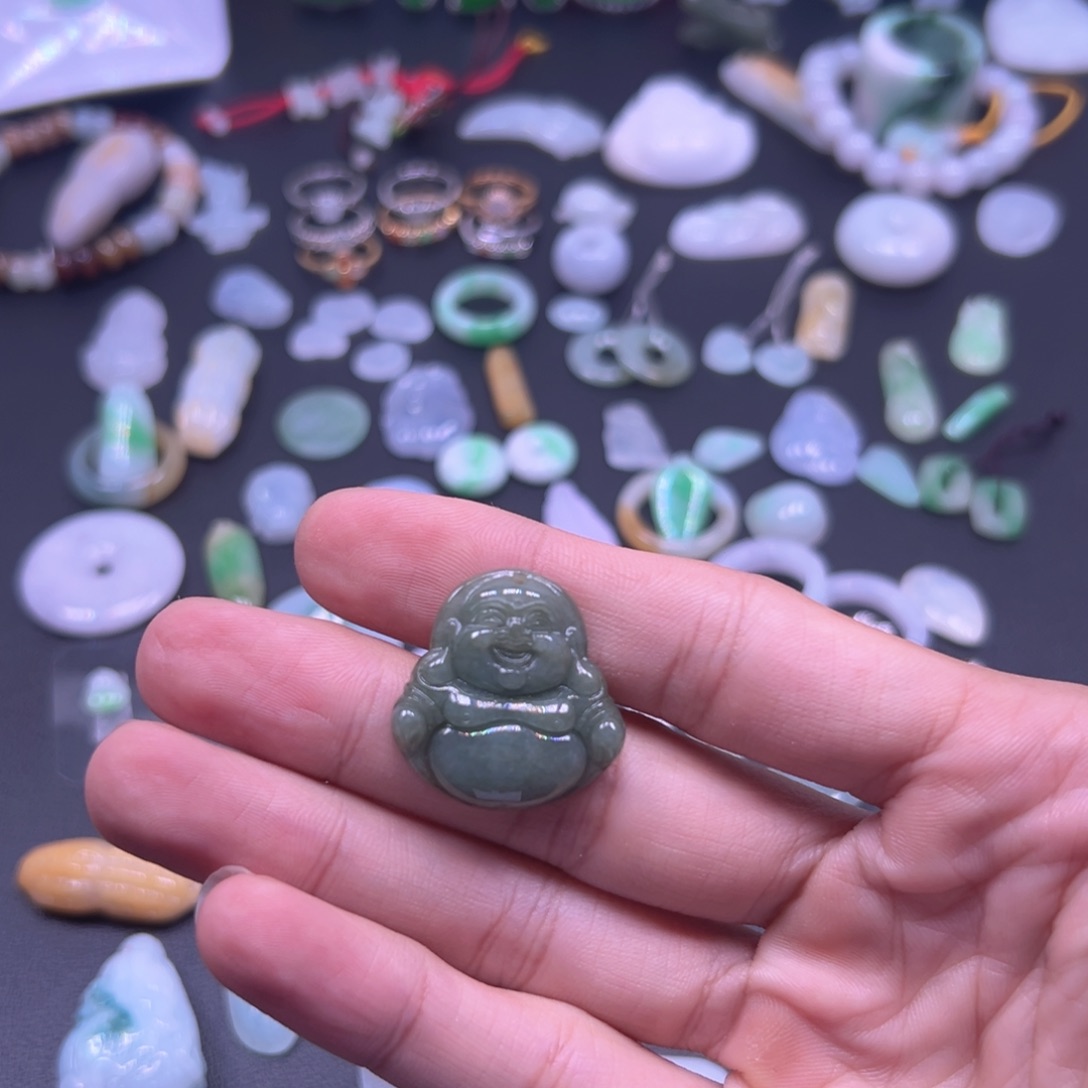 翡翠未镶嵌吊坠(不含链)