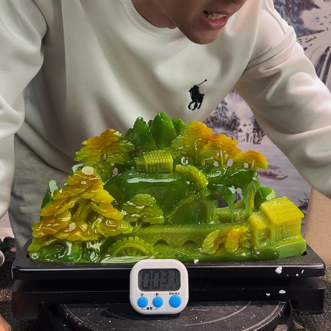 @***源玉玉摆件多色带底座