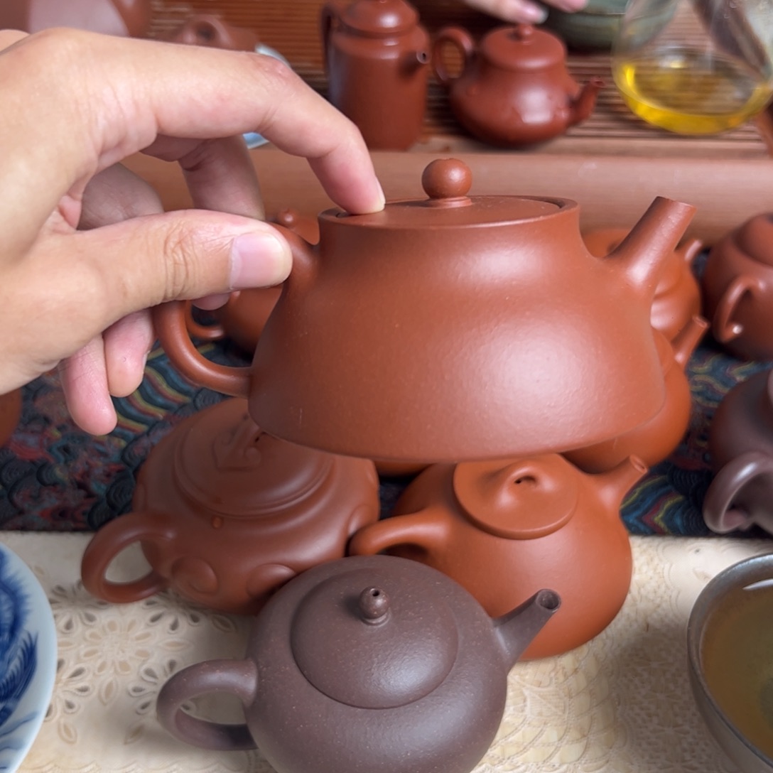 茶壶紫砂半手工 柱瓢 180cc