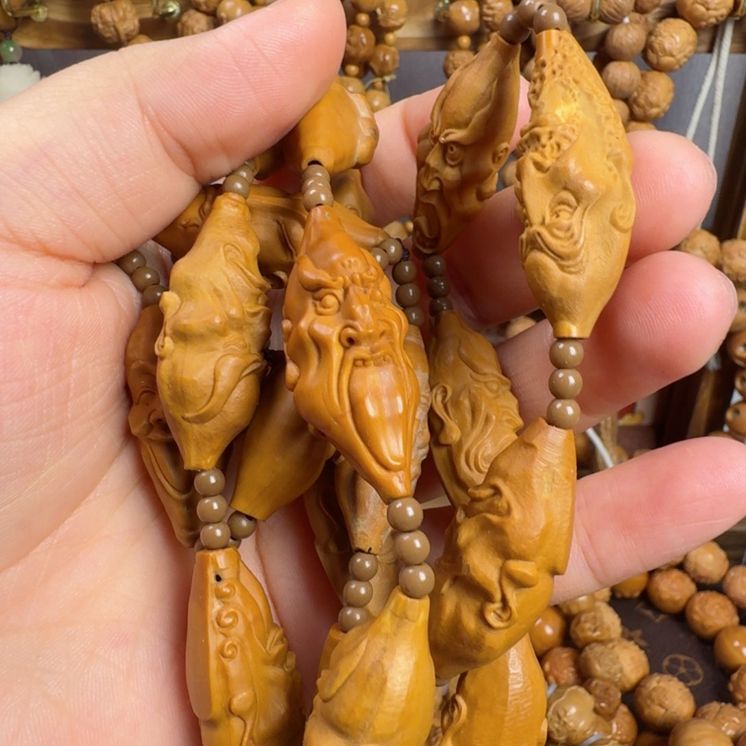 橄榄核手串柳叶核罗汉脖挂（瑕疵款）