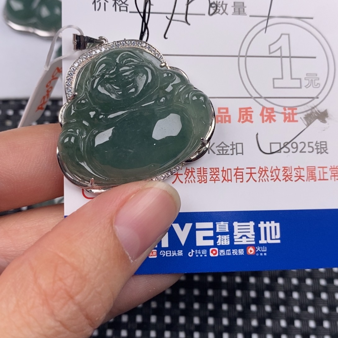 L***T翡翠银S925镶嵌颈饰