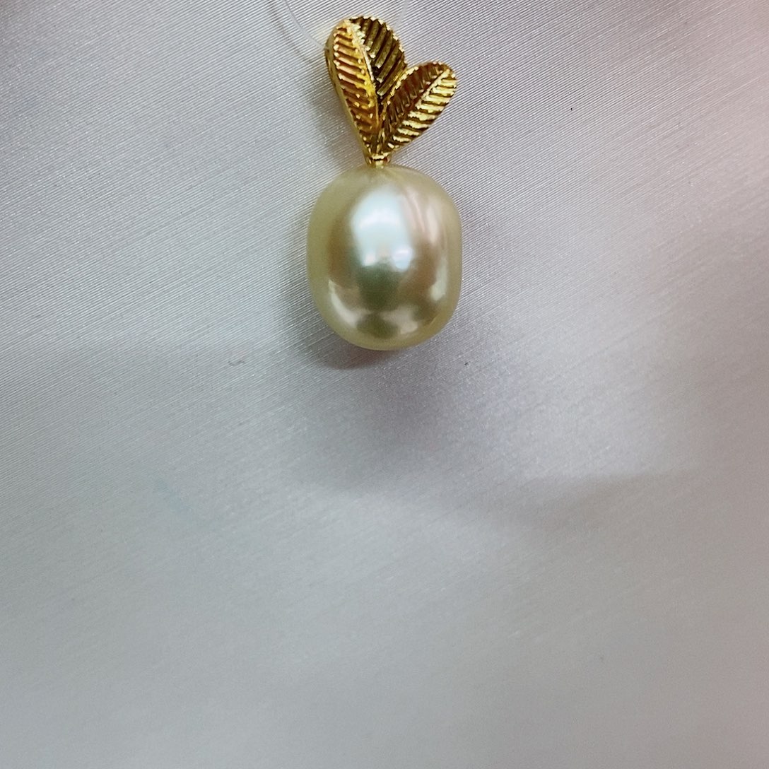 吊坠(不含链)银S925镶嵌海水珍珠10-11