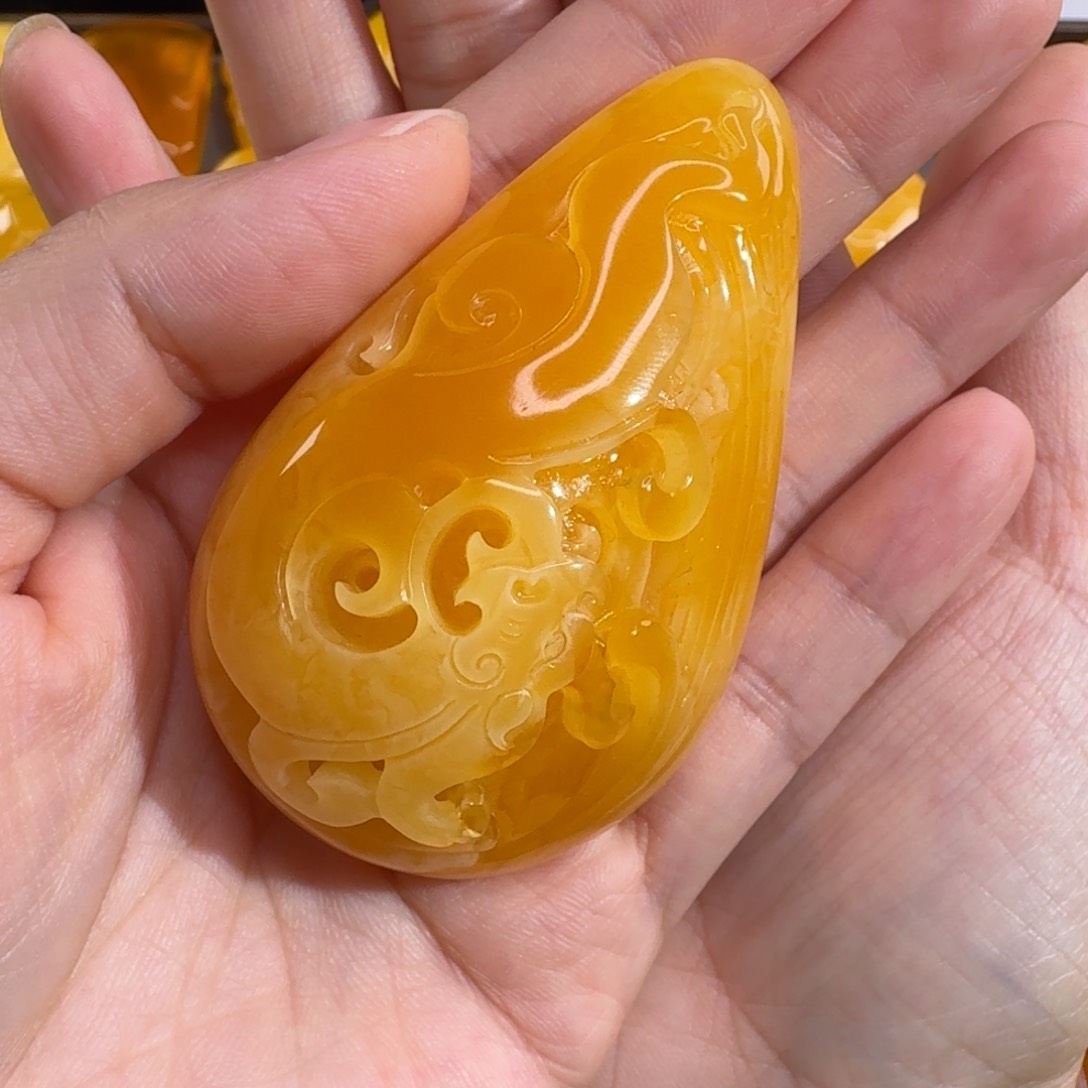 蜜蜡毛衣链未镶嵌