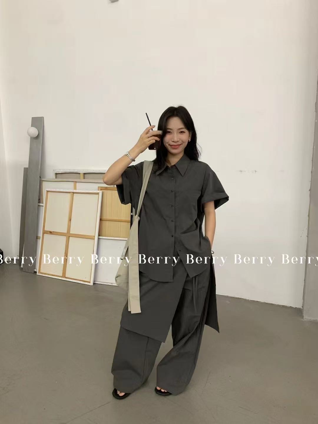 米古古YY #8925#福 真三件可拆卸宽松显瘦休闲套装