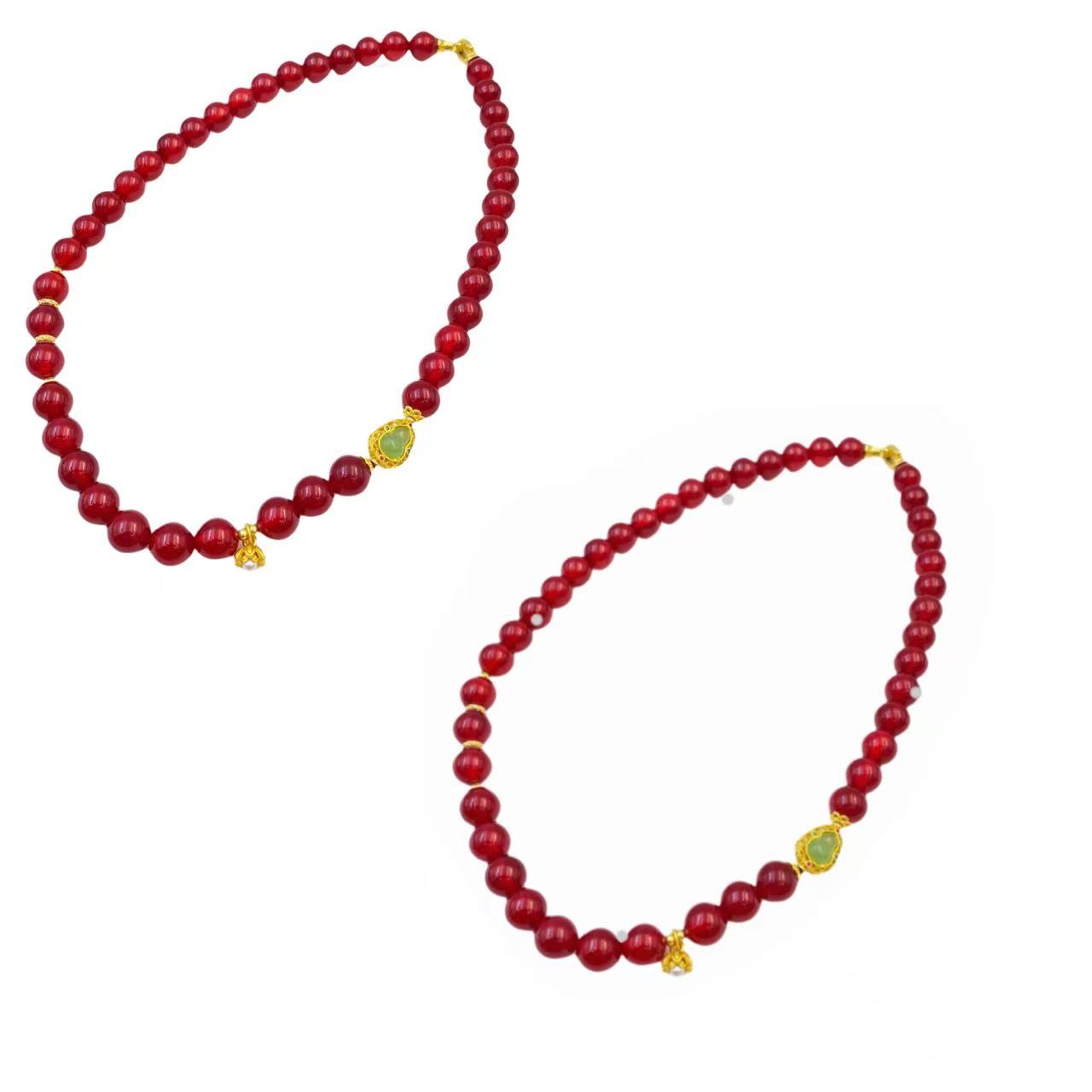 胭脂玛瑙国风血提子项链X500X,X640X合金多样性只发一件