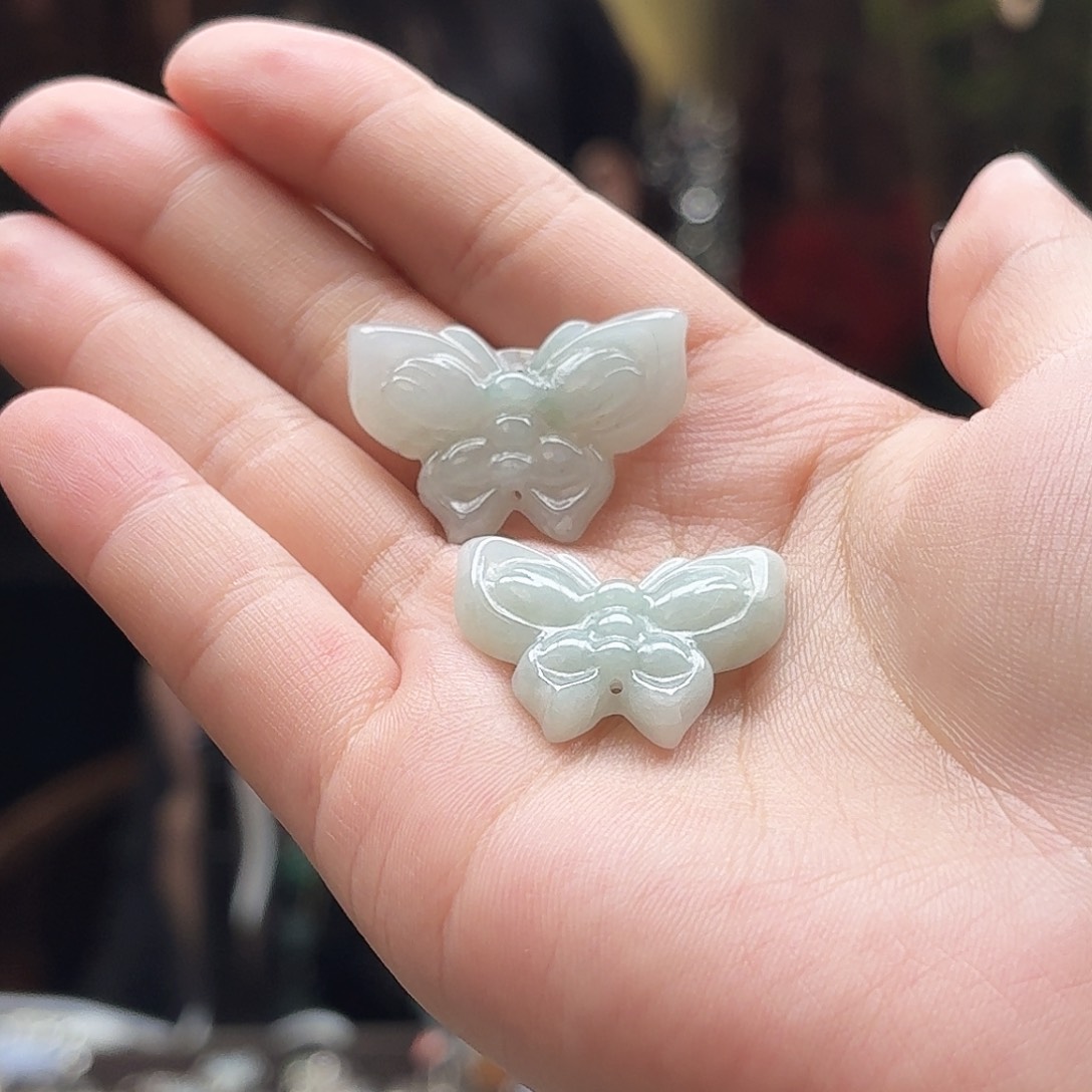 翡翠未镶嵌耳饰耳环