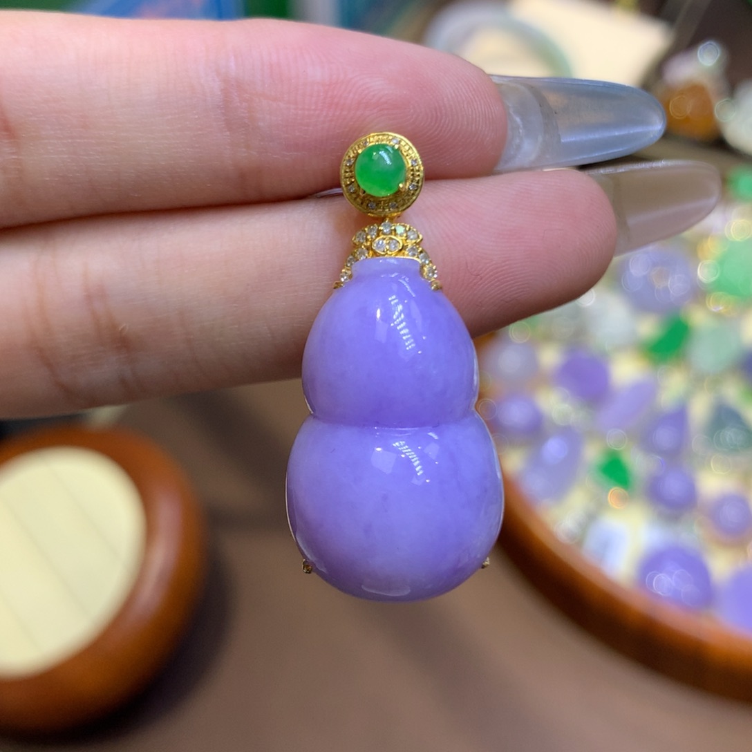 【闪购商品】翡翠18K金镶嵌颈饰翡翠