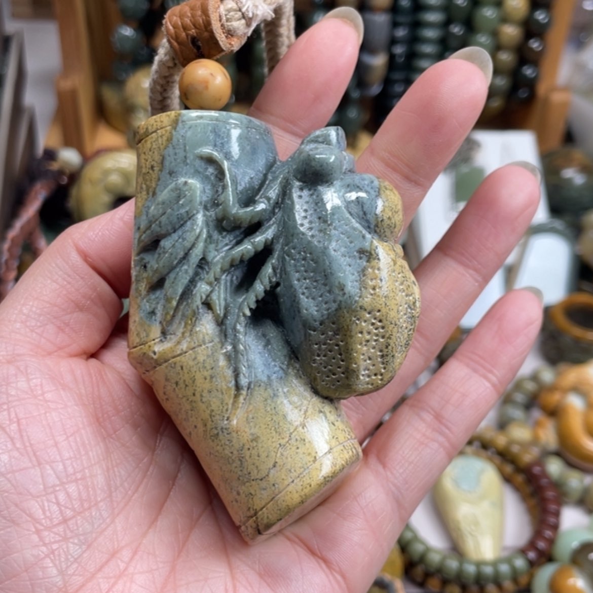 【闪购商品】岫岩河磨玉（透闪石质玉）手把件未镶嵌