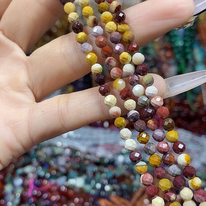 玛瑙/玉髓未镶嵌珠宝半成品天然蛋黄石切面卡4mm