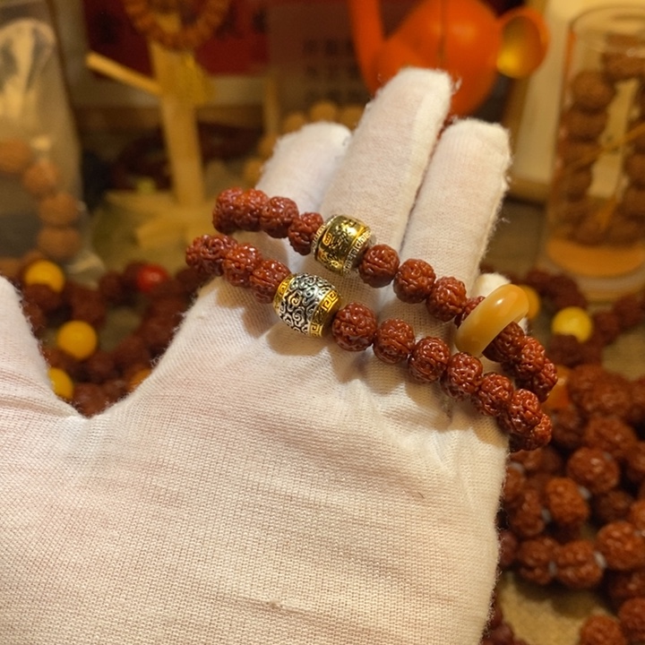 金刚菩提吊坠95玉化双圈跑环款