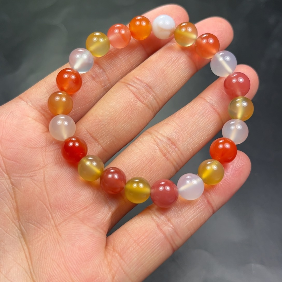 南红玛瑙圆珠手串未镶嵌