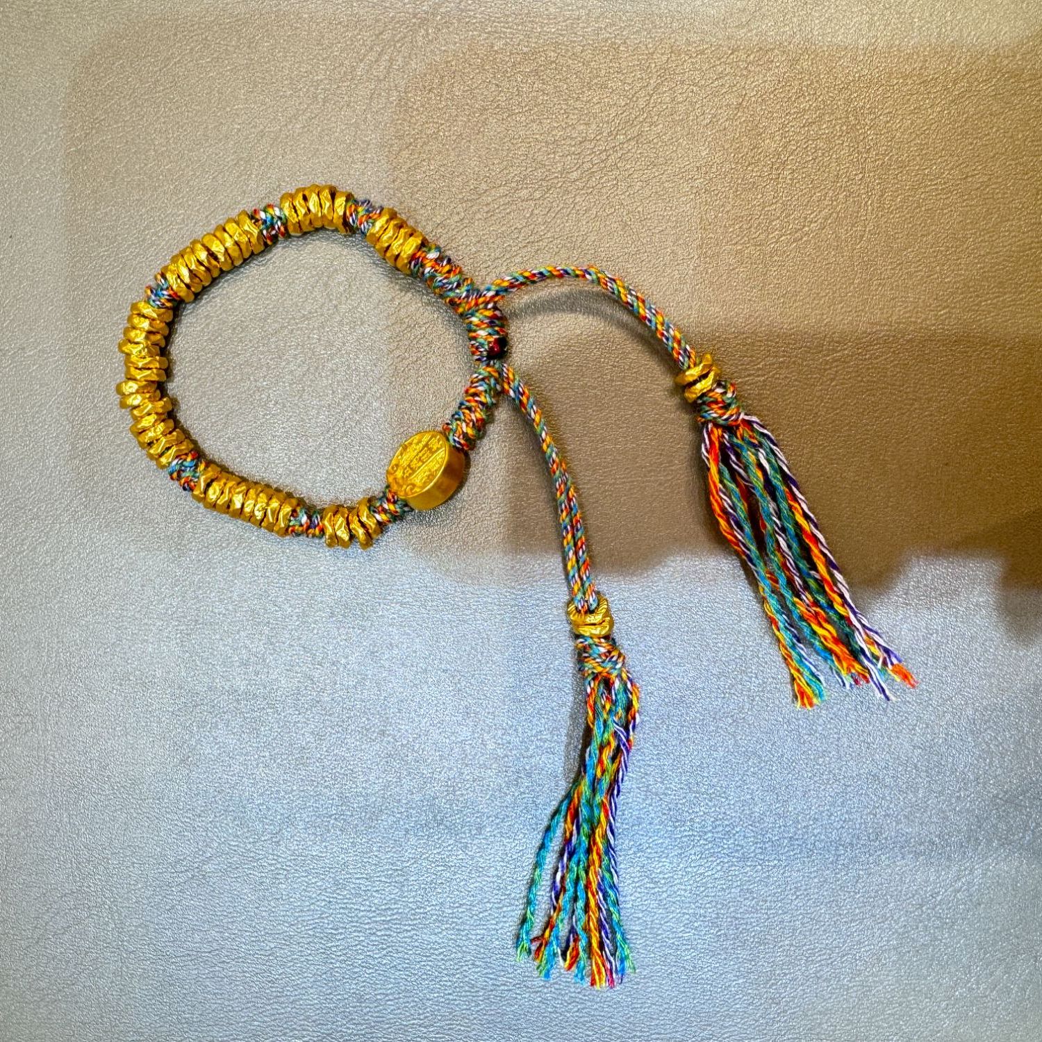 【W甄芝系列】足金999 彩绳素五路盘缠 约3.26