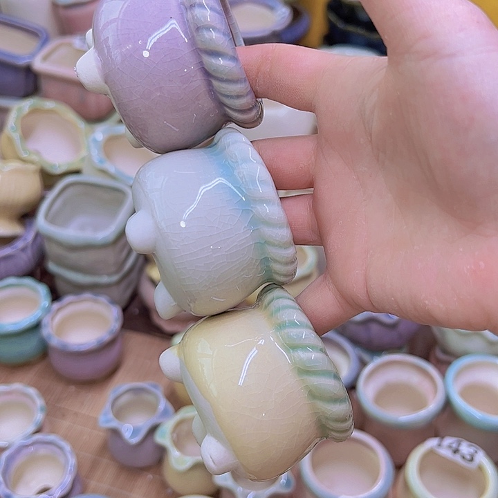 红陶陶瓷花盆当场满12包邮