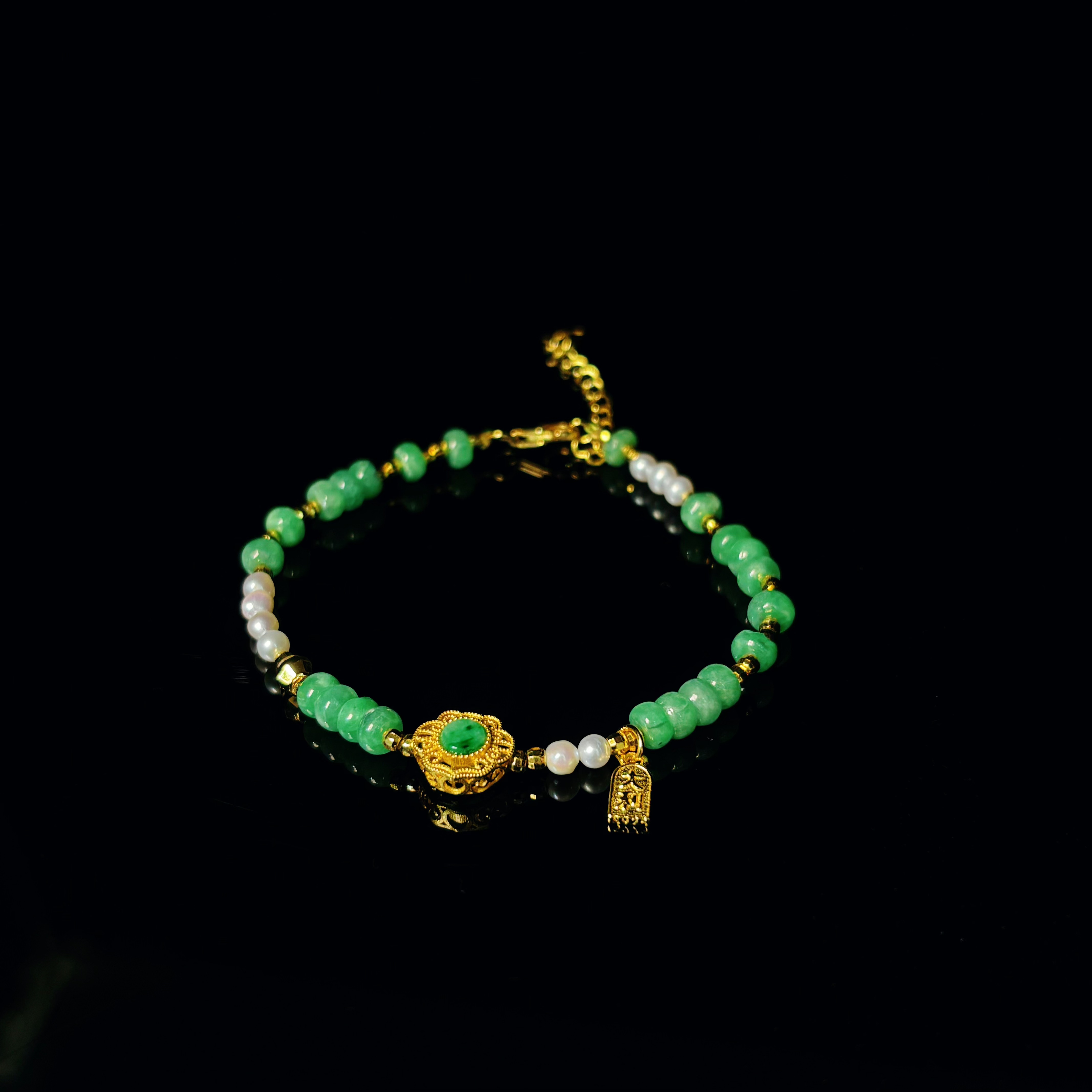 翡翠珍珠手链   5024   多样性发一件